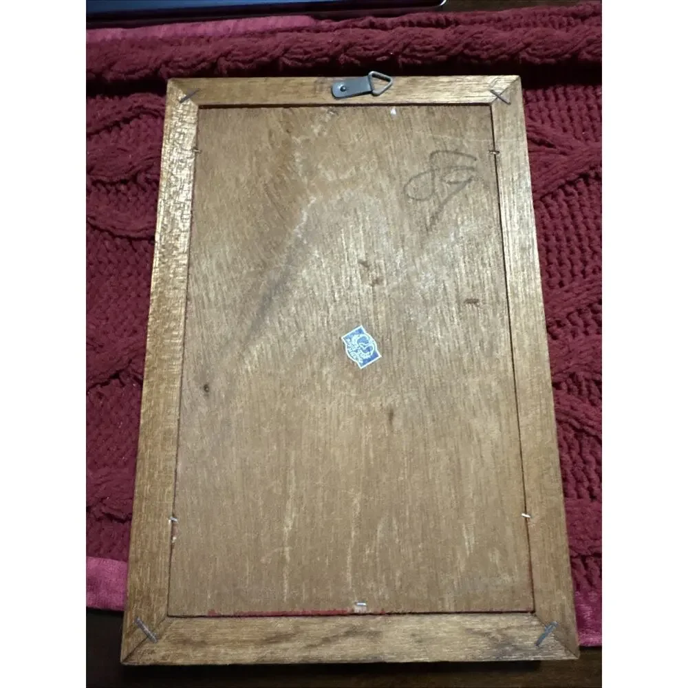 VTG Revolutionary War Soldier Minute Men Wall Plaque Wood Frame